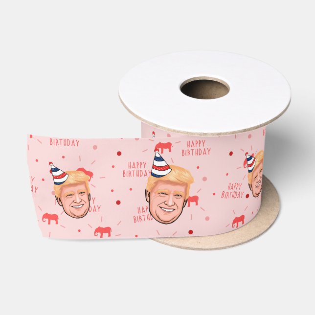 DONALD TRUMP BIRTHDAY SATINBAND (Spule)
