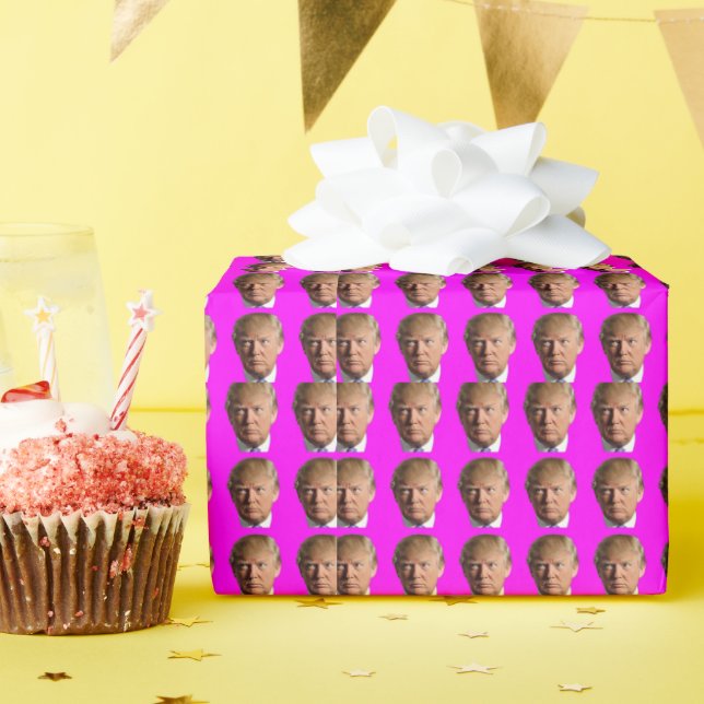 DONALD TRUMP BIRTHDAY WRAPPING PAPIER GESCHENKPAPIER (Geburtstagsparty)