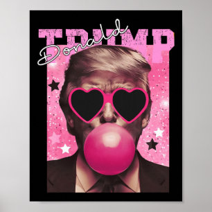 Donald Trump Bubble Gum Pink Sonnenbrille Poster