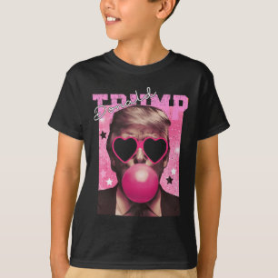 Donald Trump Bubble Gum Pinke Sonnenbrille T-Shirt