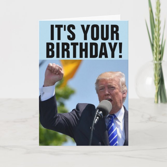 DONALD TRUMP CARTES D'ANNIVERSAIRE ÉNORMES (Devant)