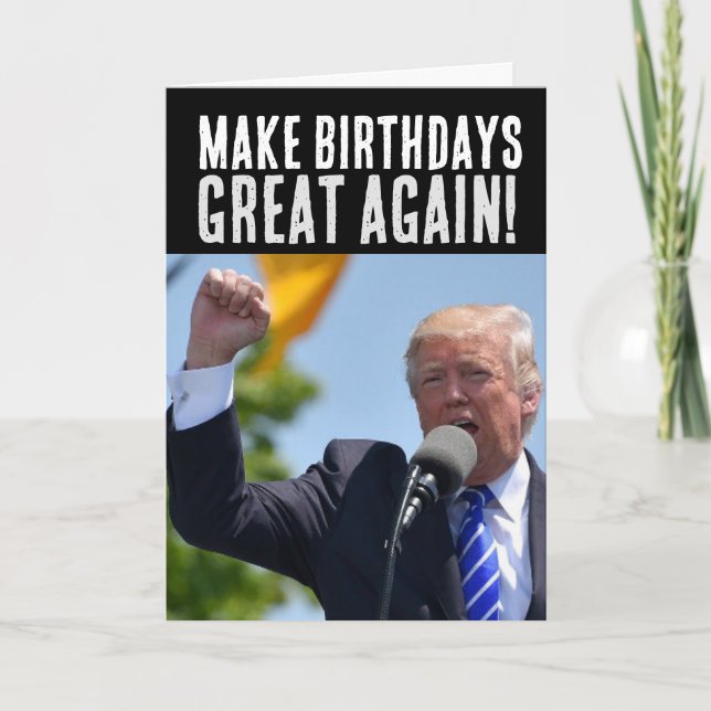 DONALD TRUMP CARTES DE SALUT D'ANNIVERSAIRE (Devant)