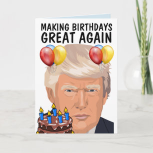 DONALD TRUMP Cartes de voeux d'anniversaire amusan