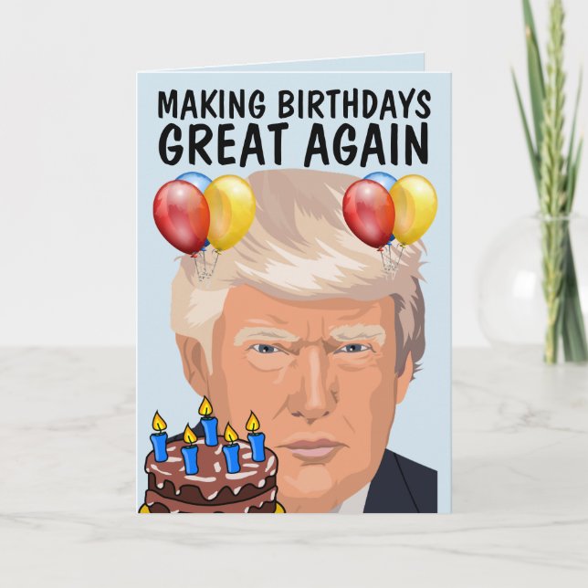 DONALD TRUMP Cartes de voeux d'anniversaire amusan (Devant)