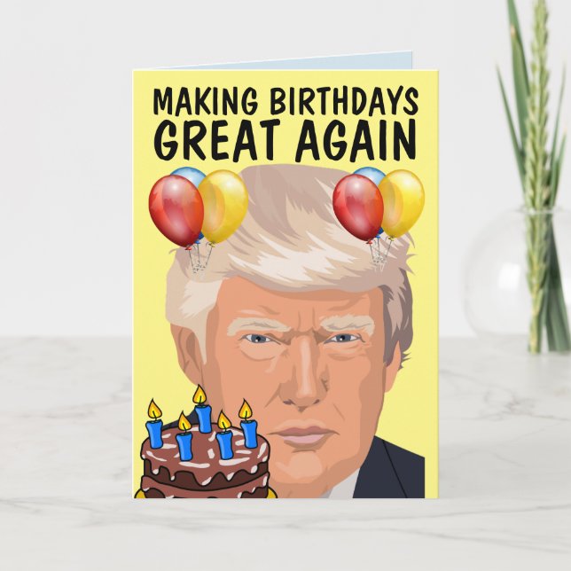 DONALD TRUMP Cartes de voeux d'anniversaire amusan (Devant)