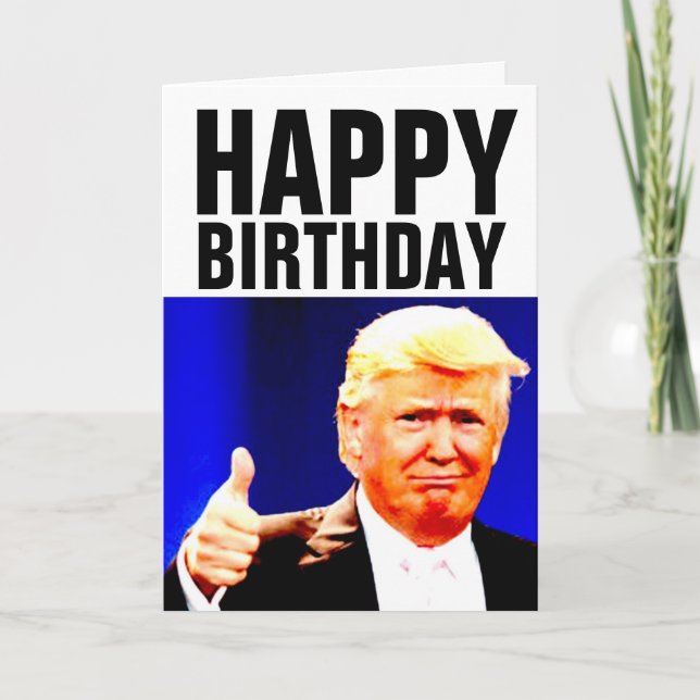 DONALD TRUMP Cartes de voeux d'anniversaire amusan (Devant)
