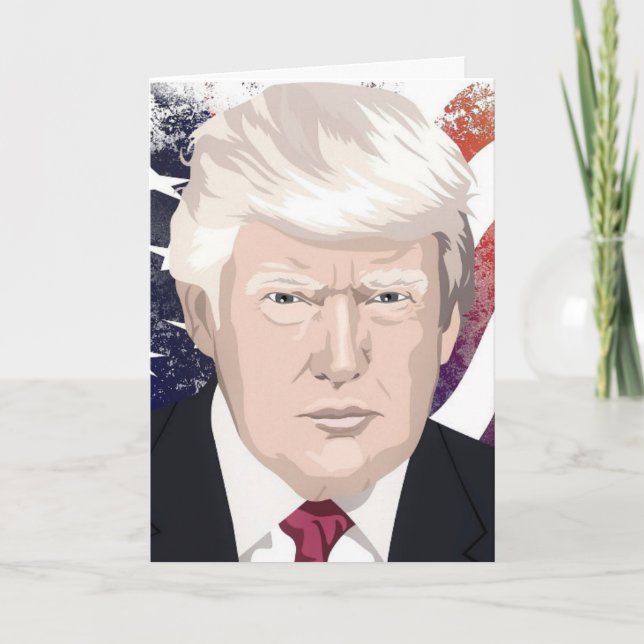 DONALD TRUMP CARTES PATRIOTIQUES D'ANNIVERSAIRE (Devant)