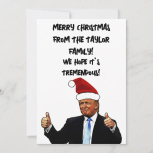 DONALD TRUMP CHRISTMAS Carte de vacances sur mesur