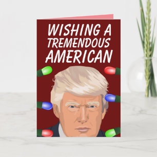 DONALD TRUMP CHRISTMAS CARTE PATRIOTIQUE POUR TOUS