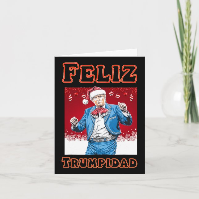 Donald Trump Christmas Feliz Trumpidad Karte (Vorderseite)