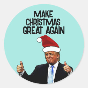 DONALD TRUMP CHRISTMAS GREAT WIEDER STICKER
