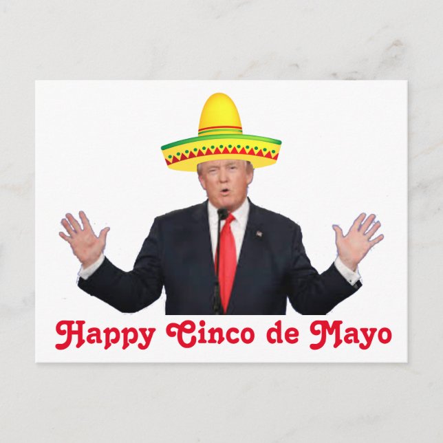 Donald Trump Cinco de Mayo Postkarte (Vorderseite)