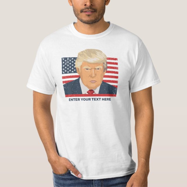 Donald Trump Custom Text American T-Shirt (Vorderseite)