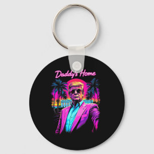 Donald Trump Daddy's Home Lustige Meme-Kunst  Schlüsselanhänger