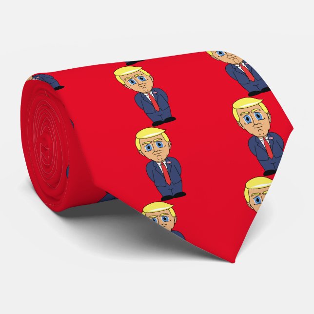 Donald Trump, der eingebildet schaut Krawatte (Gerollt)