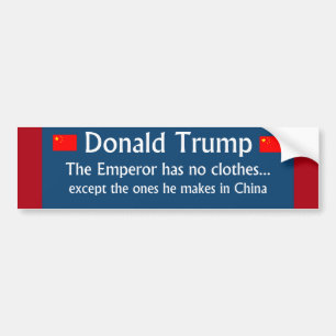 Donald Trump: Der Kaiser hat keine Kleidung Autoaufkleber