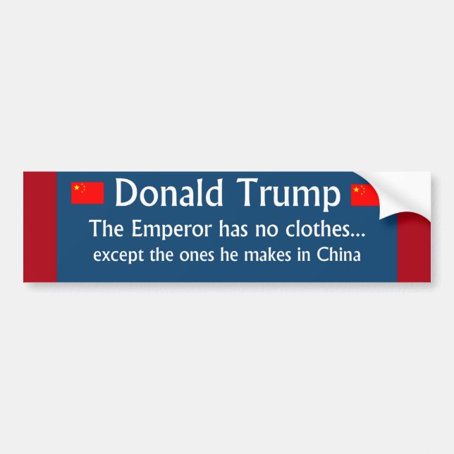 Donald Trump: Der Kaiser hat keine Kleidung Autoaufkleber (Vorne)