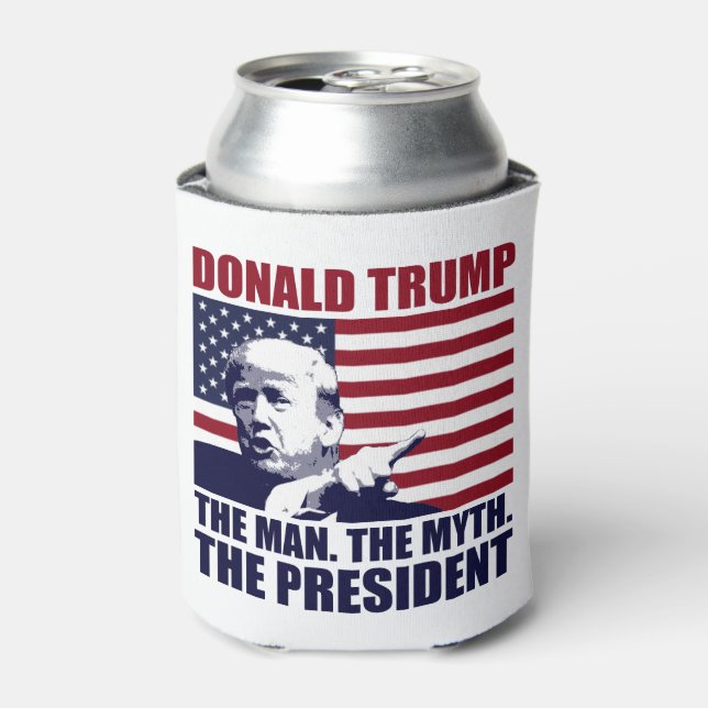 Donald Trump der Mann, der Mythos, der Präsident Dosenkühler (Kanne Vorderseite)