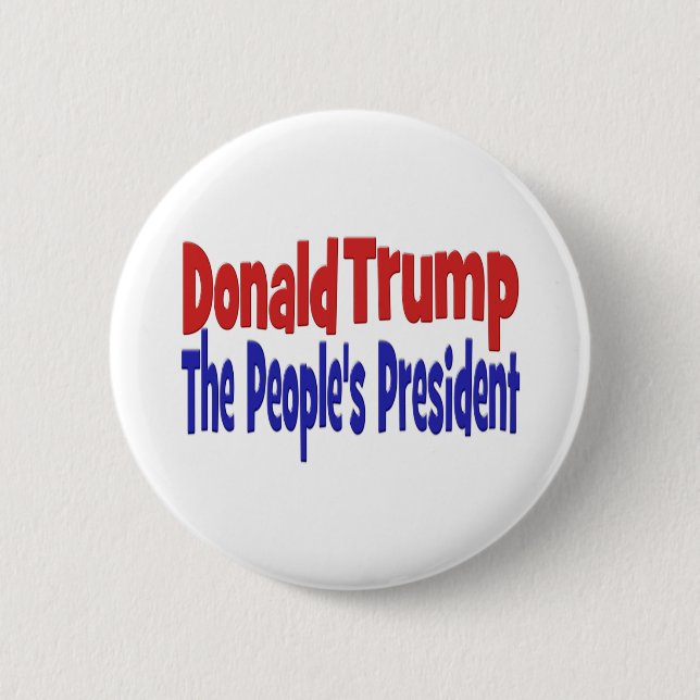 Donald Trump, der Präsident der Völker, rot blau Button (Vorderseite)