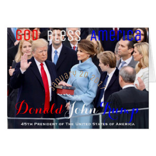 Donald Trump, der seinen Amtseid am 20. Januar