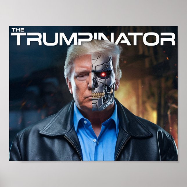 Donald Trump Der Trumpinator II 45 47 Präsident Poster (Vorne)
