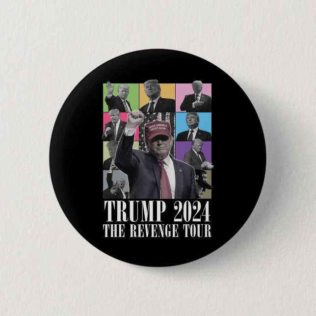 Donald Trump - Die Rache Tour 2024 für Männer und  Button (Vorderseite)