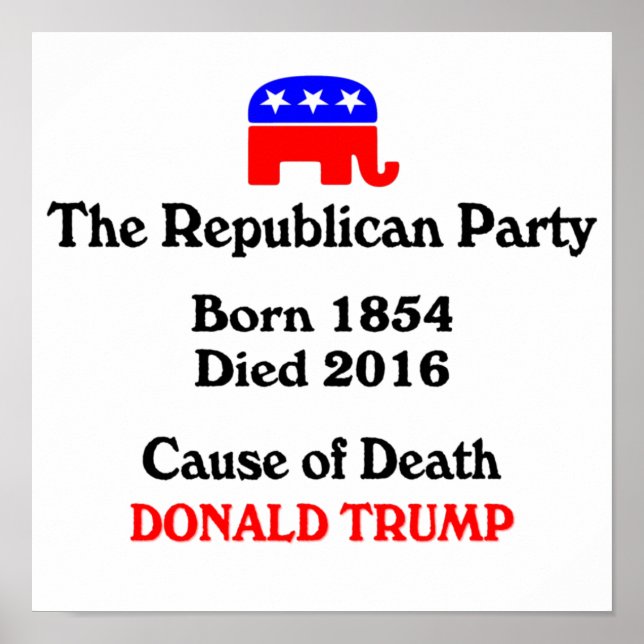 Donald Trump: Die republikanische Todesursache nac Poster (Vorne)