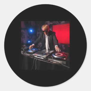 Donald Trump Dj zu den Turntable Runder Aufkleber