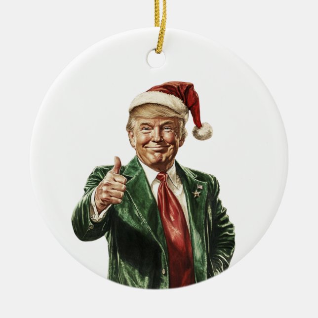 Donald Trump Drôle Ornement d'arbre de Noël (Devant)