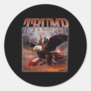 Donald Trump Eagle Usa Präsident 2024 Amerika nehm Runder Aufkleber