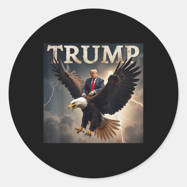 Donald Trump Eagle Usa Präsident Amerika Runder Aufkleber (Vorderseite)