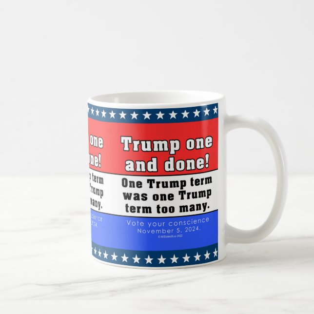 Donald Trump eins und getan! Tasse (Rechts)