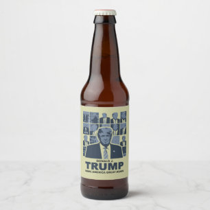 DONALD TRUMP ERA BIERFLASCHENETIKETT