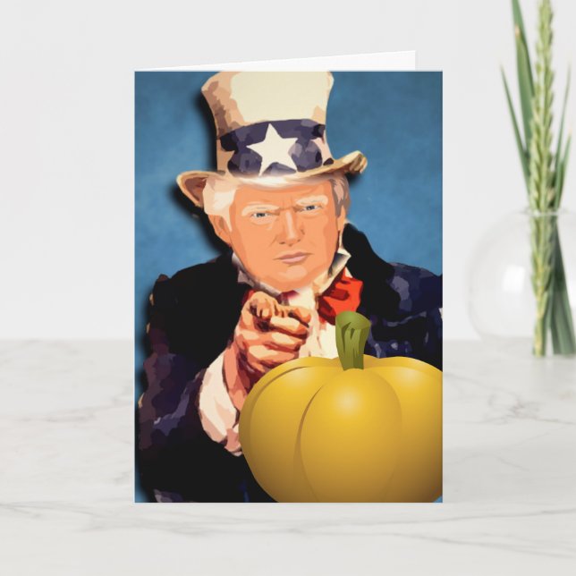 DONALD TRUMP ERNTEDANK CARDS KARTE (Vorderseite)
