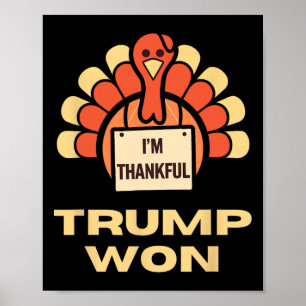 Donald Trump Erntedank Shirt Ich bin dankbar Donal Poster