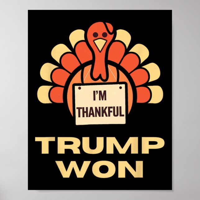 Donald Trump Erntedank Shirt Ich bin dankbar Donal Poster (Vorne)