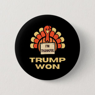 Donald Trump Erntedankfest-Shirt Ich bin dankbar D Button