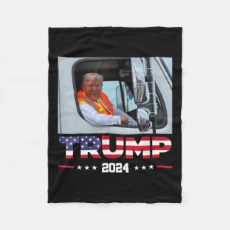 Donald Trump fährt in Garbage Truck 1 Fleecedecke