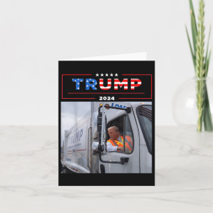 Donald Trump fährt in Garbage Truck Shirt Müll Karte