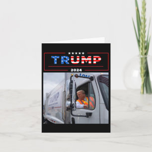 Donald Trump fährt in Garbage Truck Shirt Müll Karte