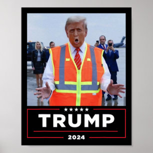 Donald Trump fährt in Garge Truck Shirt Garge Tee Poster