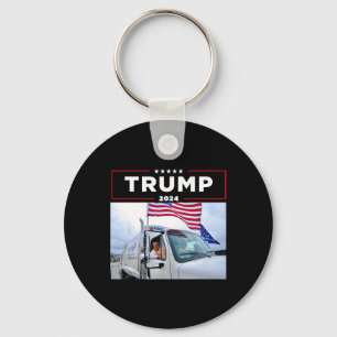 Donald Trump fährt in Garge Truck-Shirt Garge Tee Schlüsselanhänger