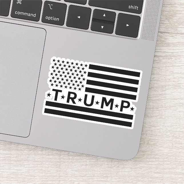 Donald Trump Flag 2024 bringt Amerika zurück Aufkleber (Detail)