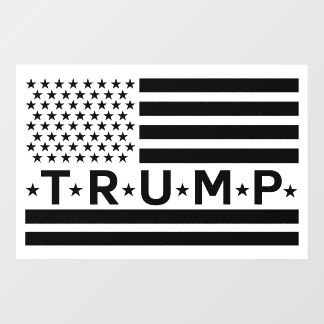 Donald Trump Flag 2024 bringt Amerika zurück Fensteraufkleber (Blatt)