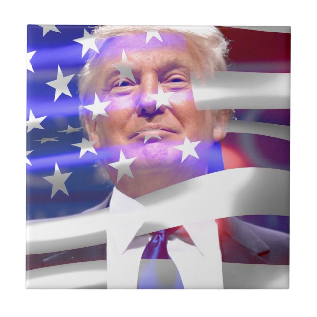 Donald Trump-Flagge Fliese (Vorderseite)