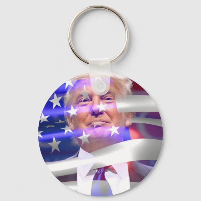 Donald Trump-Flagge Schlüsselanhänger (Vorderseite)
