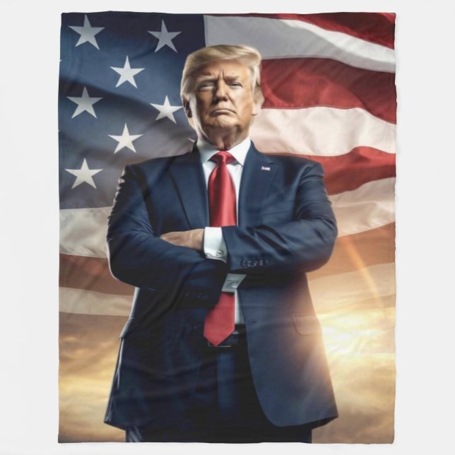DONALD TRUMP FLEECEDECKE (Vorderseite)