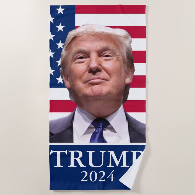 Donald Trump Foto - Präsident 2024 Strandtuch (Vorderseite)
