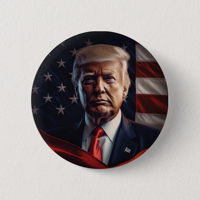Donald Trump Foto - Präsident Button (Vorderseite)