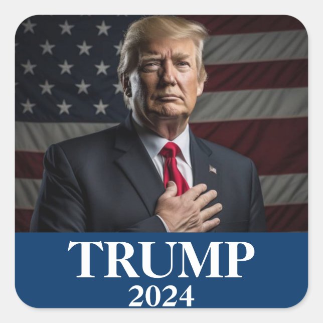 Donald Trump Foto - Präsident -genug sagte Quadratischer Aufkleber (Vorderseite)